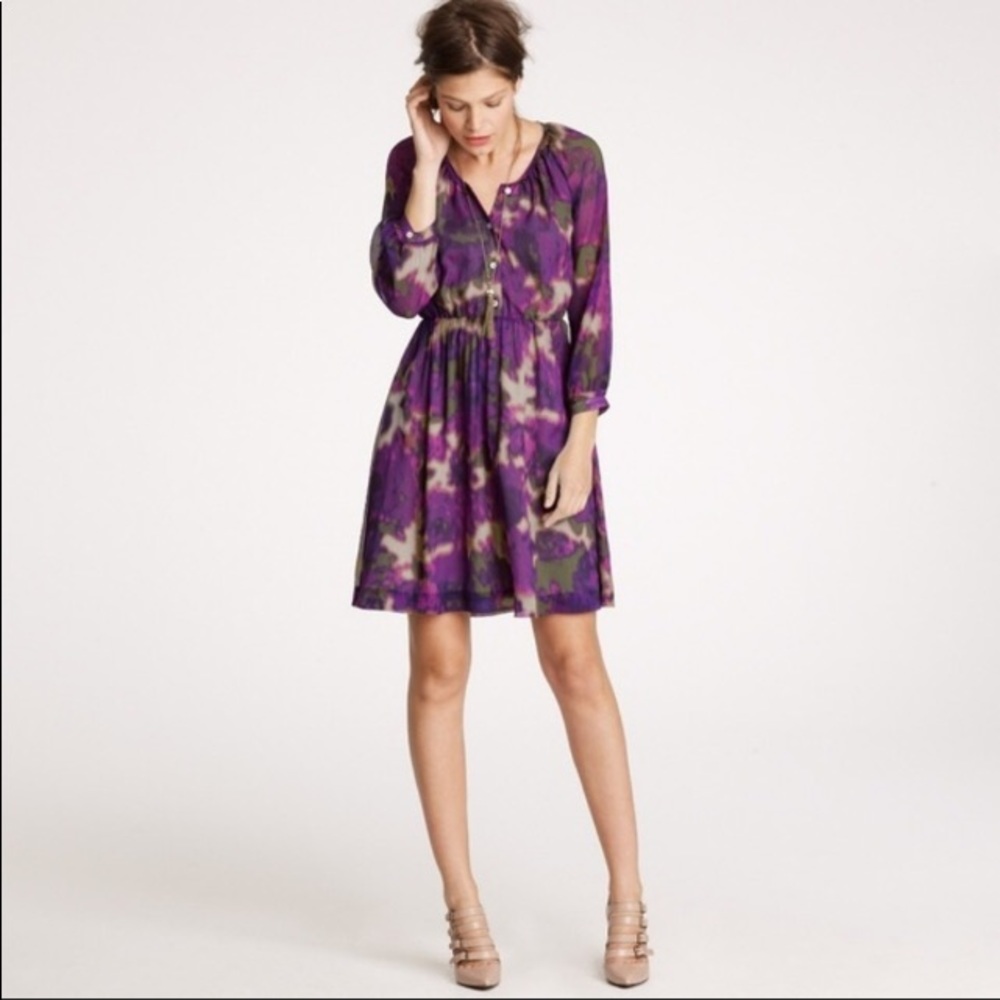 Maisie 100% Silk Watercolor Print Dress | J. Crew | Size 2 - Picture 9 of 9